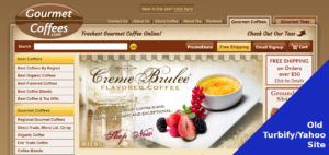 A very busy web page layout with large logo at the top left and about seven sections with small text and multiple font styles